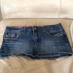 Denim mini skirt